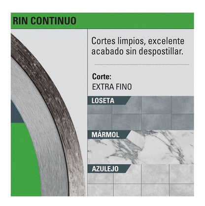 Disco Cortar Truper Diamantado Continuo
