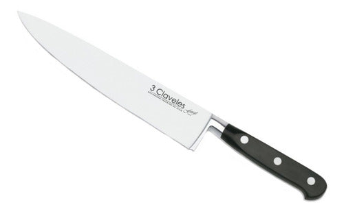 Cuchillo Cocinero Tres Claveles Inox Forjado 25cm