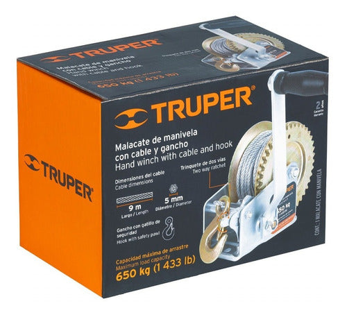 Tecle Truper De Manivela  540 Kgs