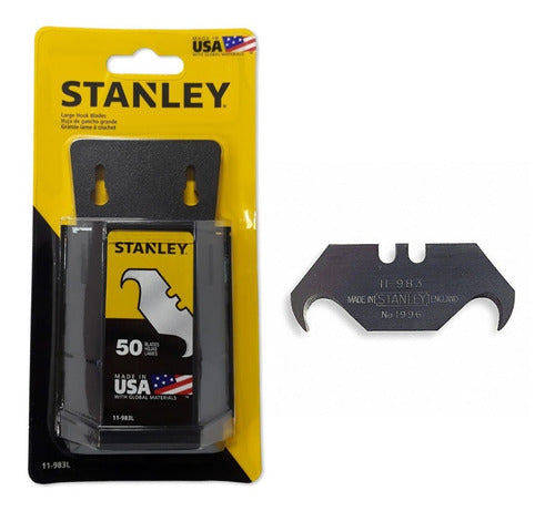 Hoja Repuesto Cuchillo Corta Alfombra Stanley Jgo.50 Pzs.