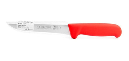 Cuchillo Tres Claveles Proflex 15 Cms  Mgo.rojo Deshuesar
