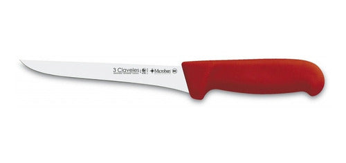 Cuchillo Tres Claveles Proflex 15 Cms  Mgo.rojo Deshuesar