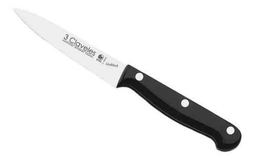 Cuchillo Verduras Tres Claveles  Inox Uniblock 10cms