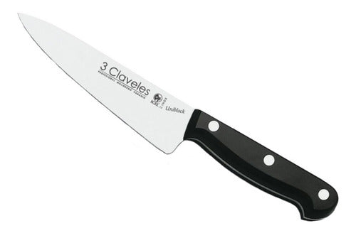 Cuchillo Cocinero Tres Claveles Inox Uniblock 20cms