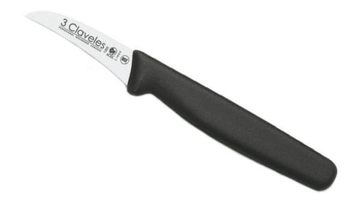 Cuchillo Tres Claveles Mgo Polipr Negro  6cm Mondador