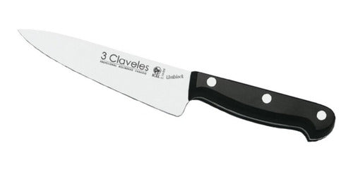 Cuchillo Tres Claveles Inox Uniblock 25cms Cocinero