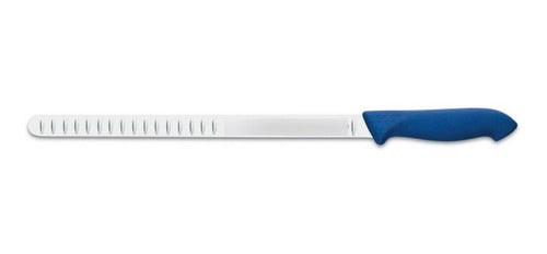 Cuchillo Tres Claveles Proflex 30cms Mgo.azul P/salmon