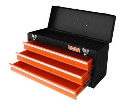 Caja Herramienta Kendo Metalica Tipo Estante 3 Bandejas