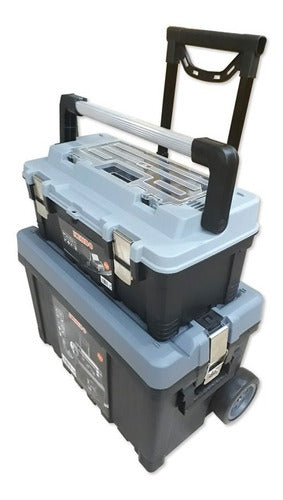 Caja Herramientas Kendo Plástica Con Ruedas 2 En 1