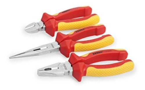 Alicate  Kendo Aislado 1000 Volts Jgo. 3 Pzs.