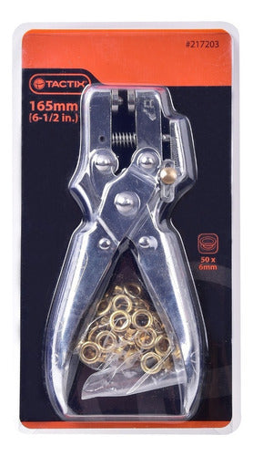 Alicate Para Ojetillo Tactix Con 50 Ojetillos 6 Mm