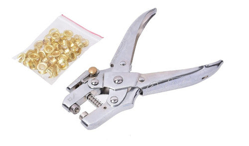 Alicate Para Ojetillo Tactix Con 50 Ojetillos 6 Mm