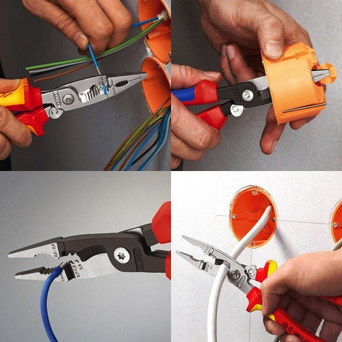 Alicate Knipex 200 Mm Aislado Recubierto Plástico