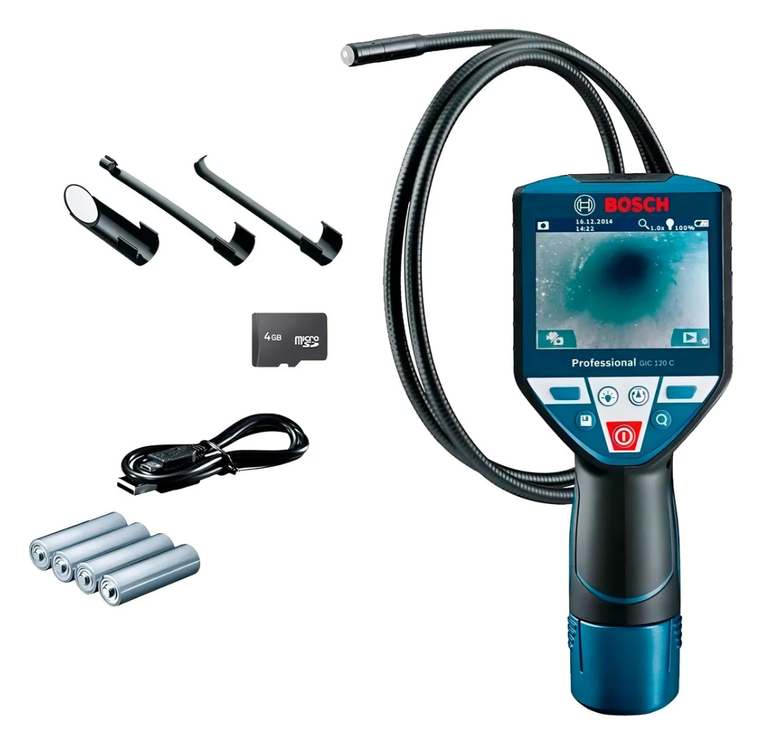 Cámara De Inspección Bosch Gic 120 C 120cm Zoom Micro Usb