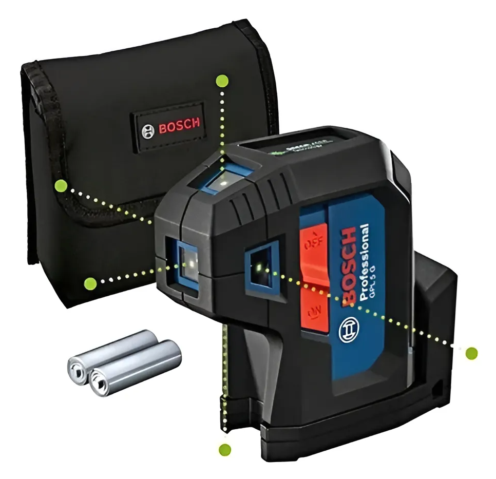 Nivel láser verde Bosch GPL 5 G hasta 5 puntos de referencia