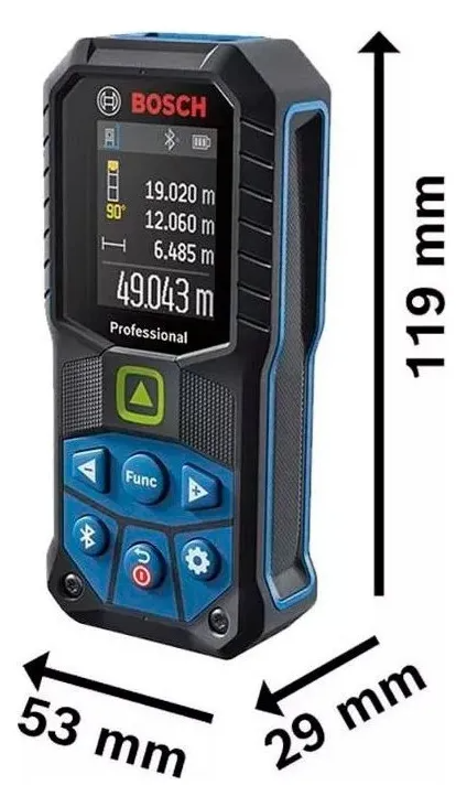 Medidor Láser Verde Bosch Glm 50-27 Cg Con Bluetooth